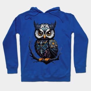 Owl Dia De Los Muertos Hoodie